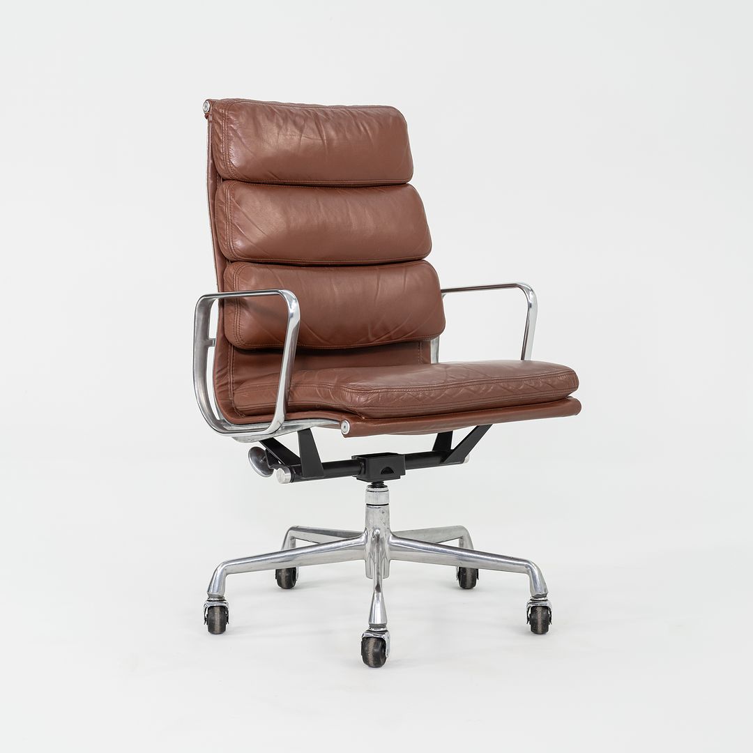 1996 Herman Miller Eames Soft Pad Executive Desk Chair in Brown Leather 2x Available