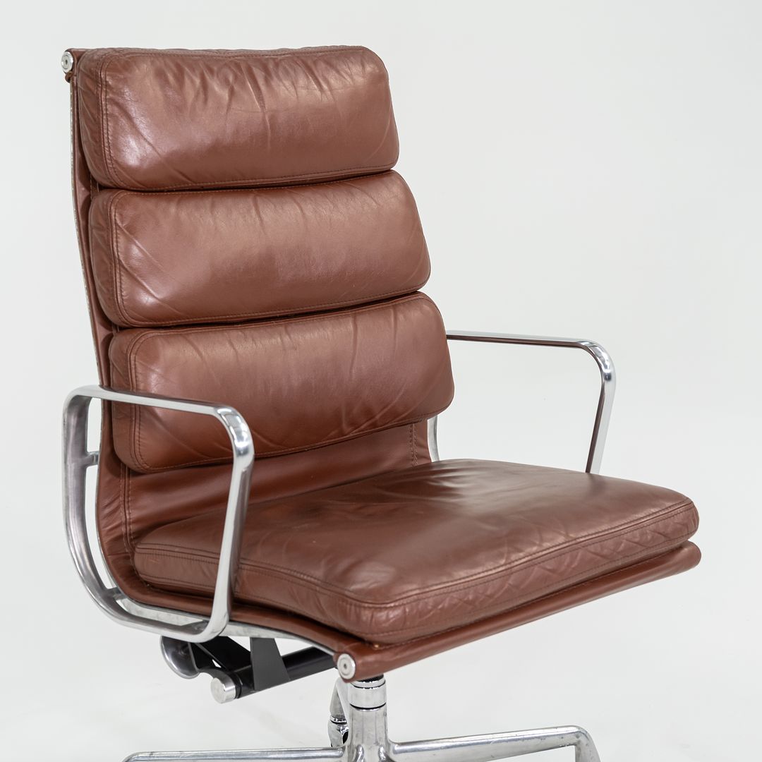 1996 Herman Miller Eames Soft Pad Executive Desk Chair in Brown Leather 10x Available