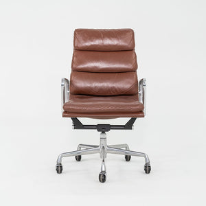 1996 Herman Miller Eames Soft Pad Executive Desk Chair in Brown Leather 10x Available