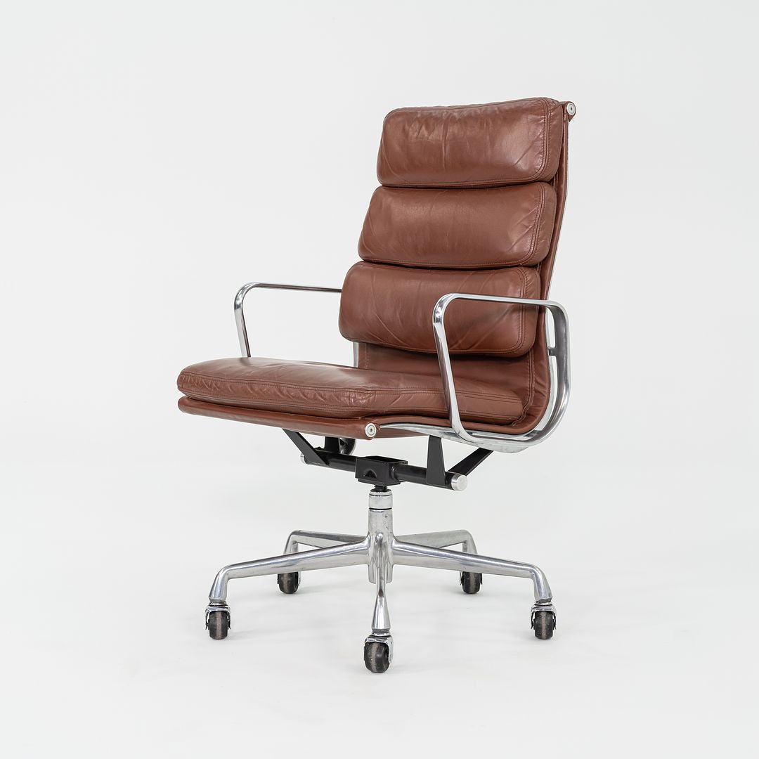 1996 Herman Miller Eames Soft Pad Executive Desk Chair in Brown Leather 10x Available