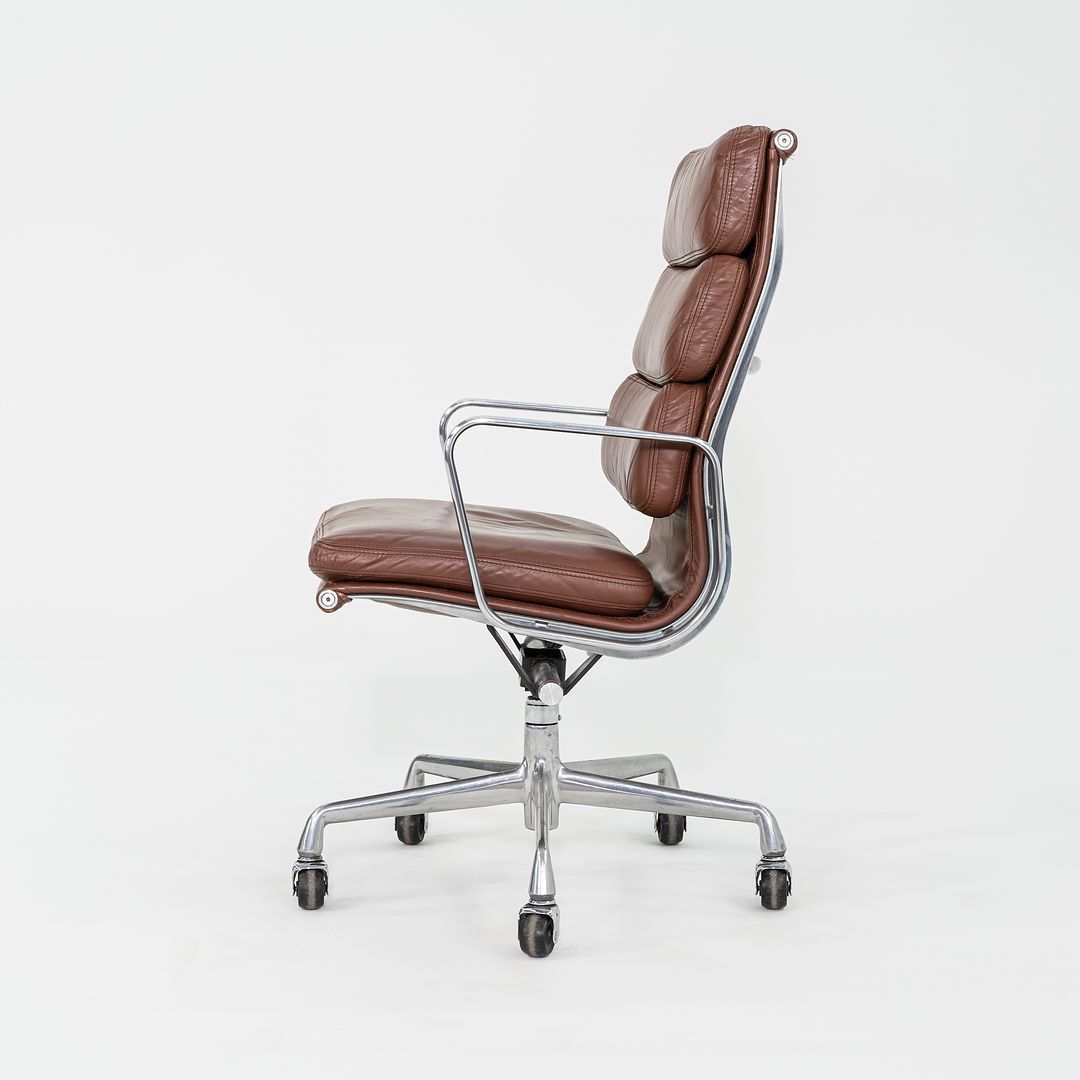 1996 Herman Miller Eames Soft Pad Executive Desk Chair in Brown Leather 10x Available