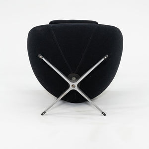 1993 Arne Jacobsen for Fritz Hansen Egg Chair and Ottoman in Black Fabric