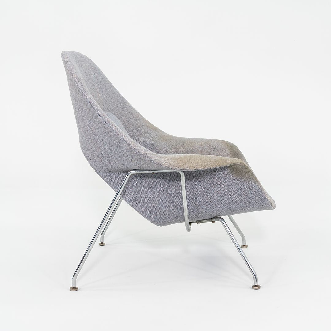 1960s Eero Saarinen for Knoll Womb Lounge Chair and Ottoman for Reupholstery, Model 70L