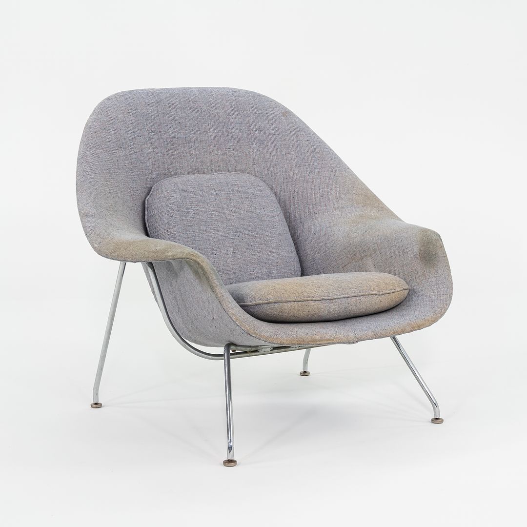 1960s Eero Saarinen for Knoll Womb Lounge Chair and Ottoman for Reupholstery, Model 70L