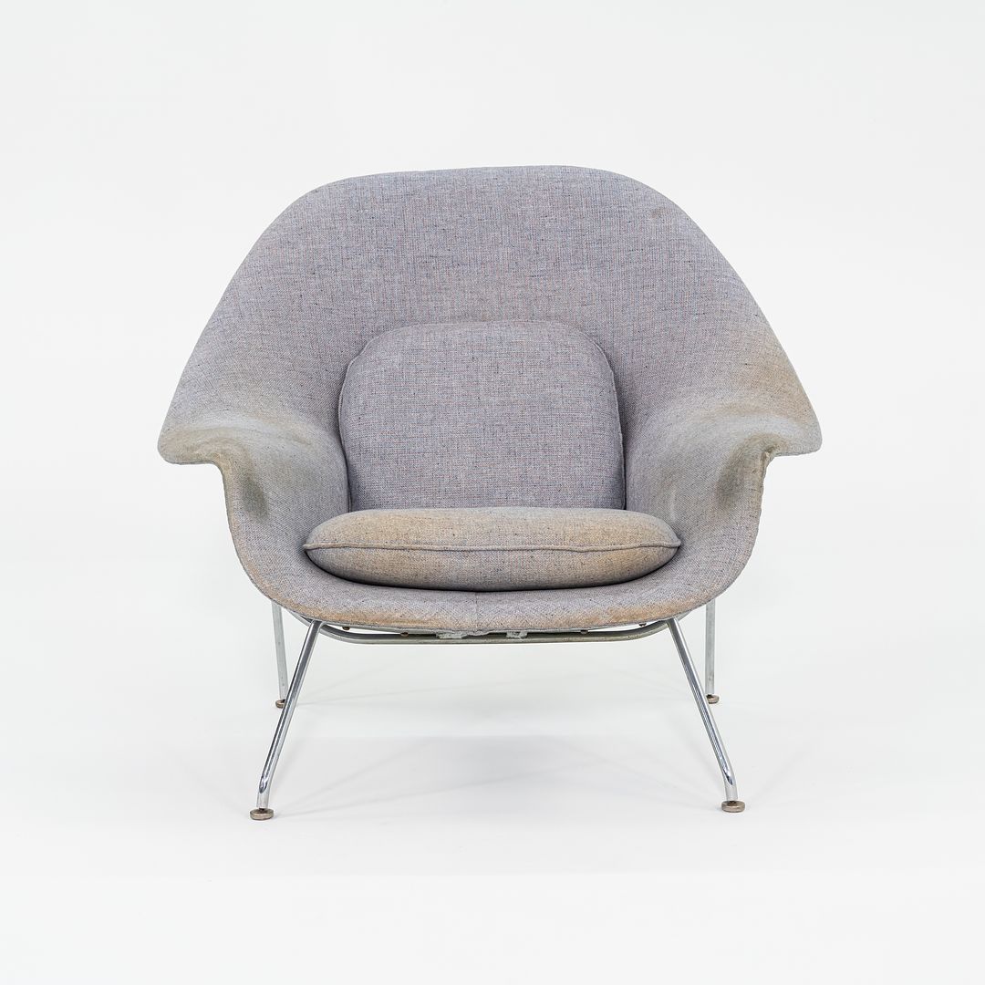 1960s Eero Saarinen for Knoll Womb Lounge Chair and Ottoman for Reupholstery, Model 70L