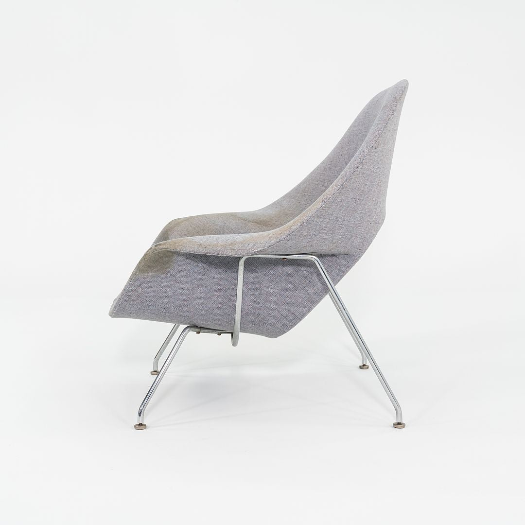 1960s Eero Saarinen for Knoll Womb Lounge Chair and Ottoman for Reupholstery, Model 70L