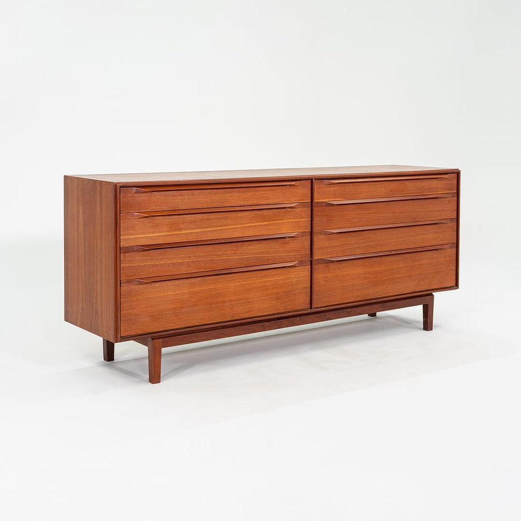 1960s Ib Kofod Larsen for Fredericia Moblefabrik Teak Eight Drawer Dresser / Cabinet