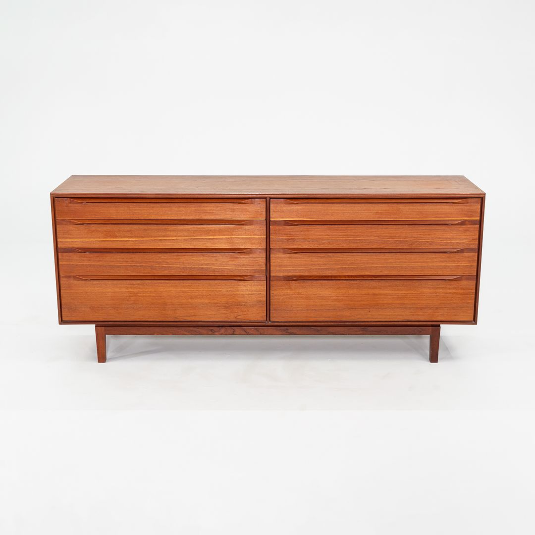 1960s Ib Kofod Larsen for Fredericia Moblefabrik Teak Eight Drawer Dresser / Cabinet