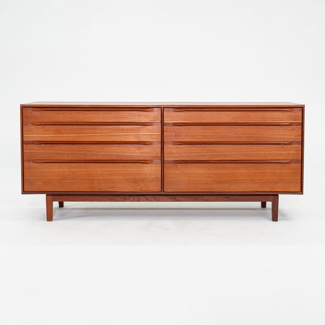 1960s Ib Kofod Larsen for Fredericia Moblefabrik Teak Eight Drawer Dresser / Cabinet