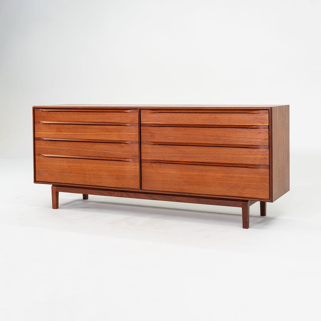 1960s Ib Kofod Larsen for Fredericia Moblefabrik Teak Eight Drawer Dresser / Cabinet