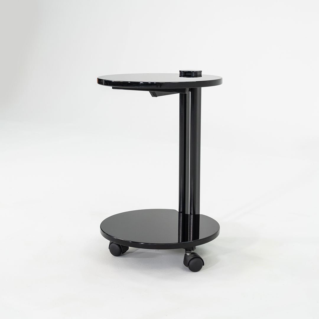 1980s Pace Collection Black Lacquered Occasional End Table on Casters