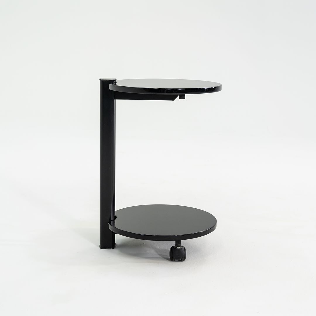 1980s Pace Collection Black Lacquered Occasional End Table on Casters