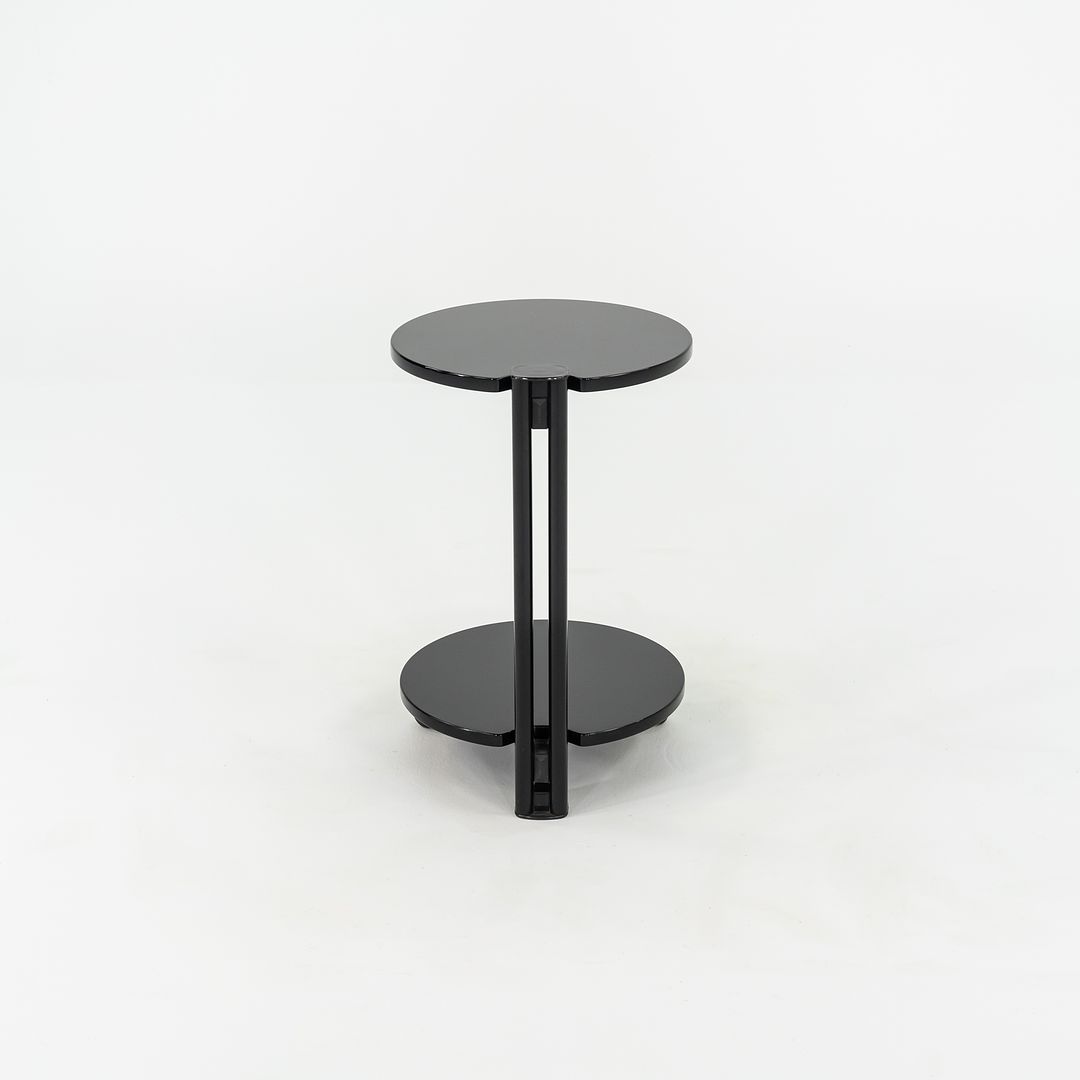 1980s Pace Collection Black Lacquered Occasional End Table on Casters