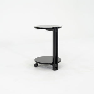 1980s Pace Collection Black Lacquered Occasional End Table on Casters