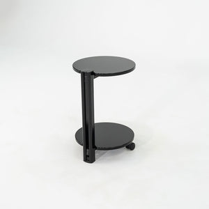 1980s Pace Collection Black Lacquered Occasional End Table on Casters