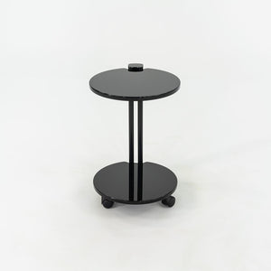 1980s Pace Collection Black Lacquered Occasional End Table on Casters