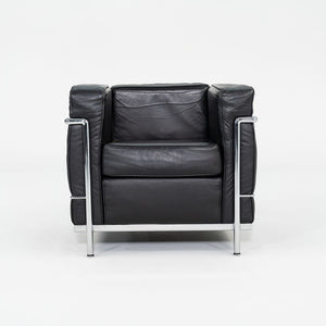 2000s Pair of Cassina LC2 Petit Modele Lounge Chairs by Le Corbusier Jeanneret and Perriand