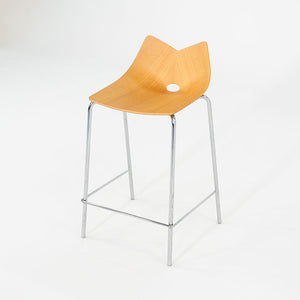 2006 Allermuir Limited Counter Stool in Oak and Chromed Steel 12x Available