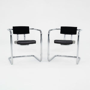 1974 Pair of Charles Pfister for Metropolitan Steel and Cantilever Dining Arm Chairs from Sears Tower