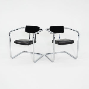 1974 Pair of Charles Pfister for Metropolitan Steel and Cantilever Dining Arm Chairs from Sears Tower