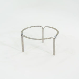 1960s Nicos Zographos for Albano TA.42G.36 Ribbon Coffee Table in Stainless Steel and Glass 36 inch