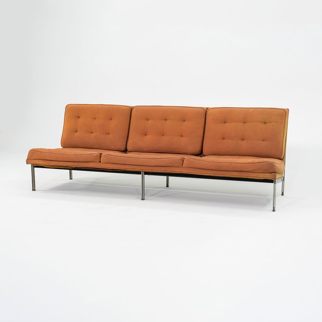 1950s Florence Knoll Parallel Bar System Three Seat Sofa for Reupholstery