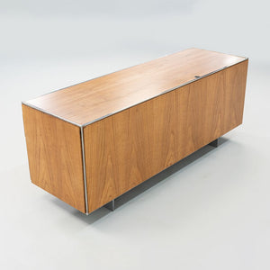 1970s Davis Allen of SOM Custom Oak and Chrome Credenza for General Fireproofing Co. 66 inch