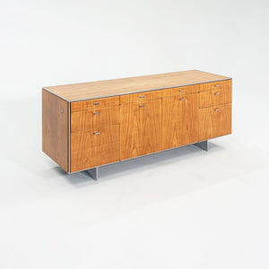 1970s Davis Allen of SOM Custom Oak and Chrome Credenza for General Fireproofing Co. 66 inch