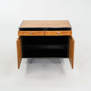 1970s Davis Allen of SOM Custom Oak and Chrome Cabinet for General Fireproofing Co.