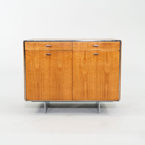 1970s Davis Allen of SOM Custom Oak and Chrome Cabinet for General Fireproofing Co.