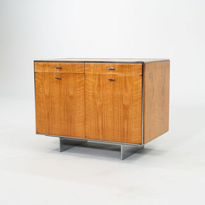 1970s Davis Allen of SOM Custom Oak and Chrome Cabinet for General Fireproofing Co.