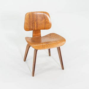 1946 Pair of Eames Evans DCW Dining Chairs in Calico Ash Wood