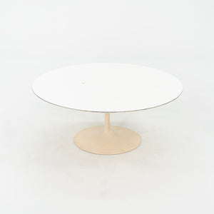 1974 Eero Saarinen for Knoll 36 inch Round Coffee Table in White Laminate