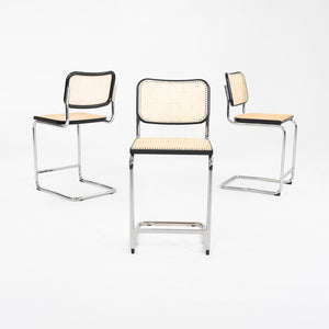 SOLD 2023 Set of Three Cesca Counter Stools by Marcel Breuer for Knoll Black Ebonized Beech