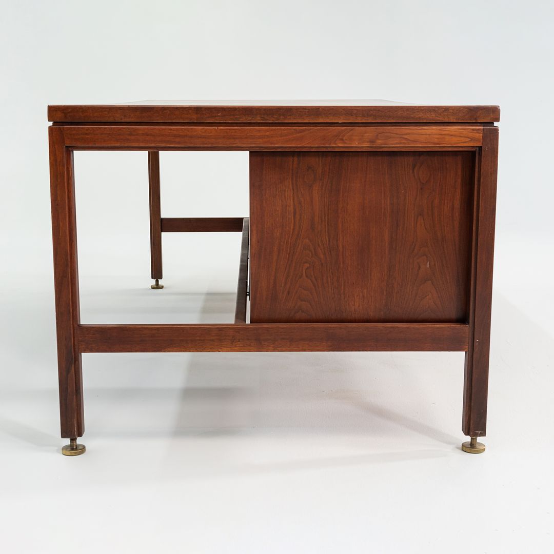 1970 Jens Risom Designs Double Pedestal Executive Desk in Walnut