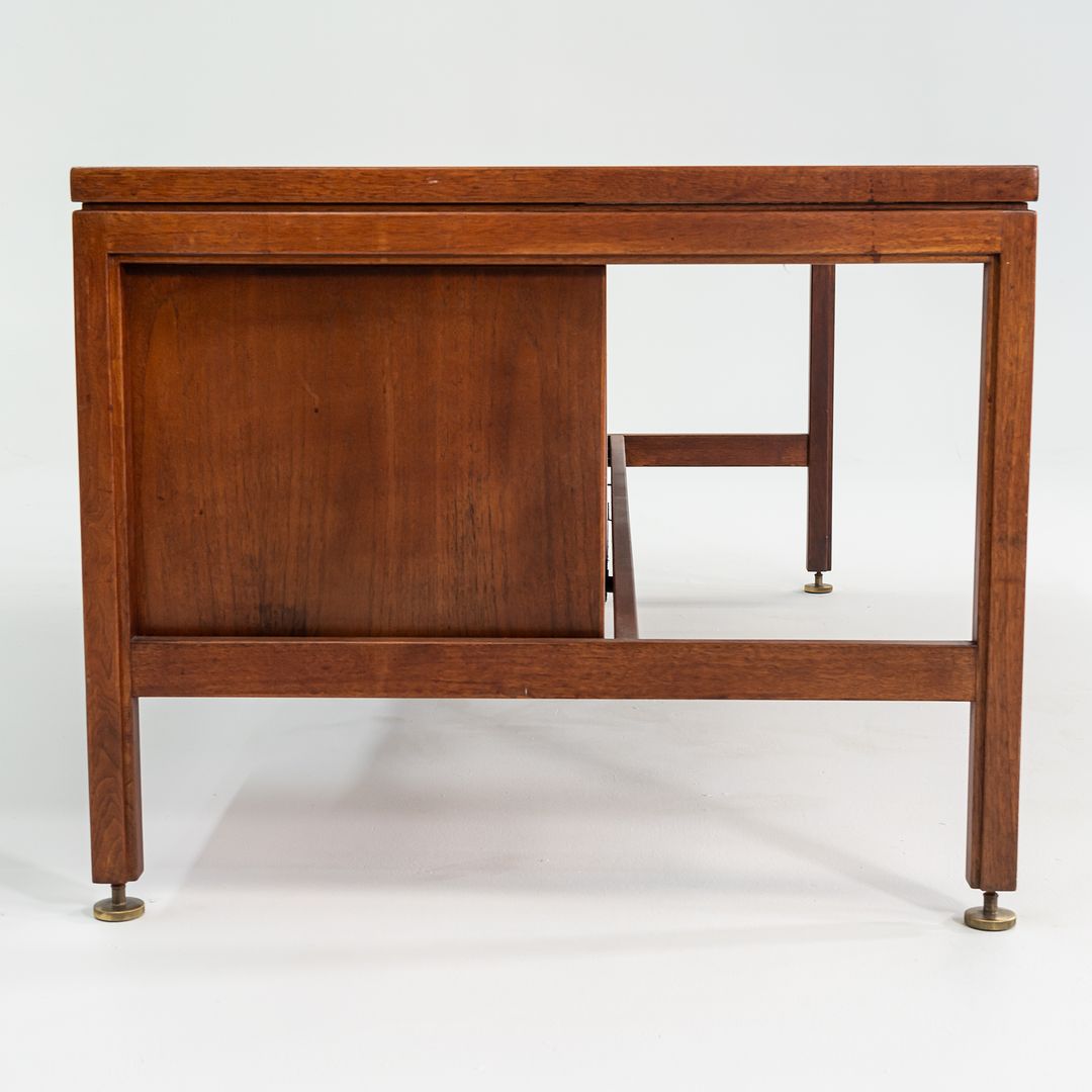 1970 Jens Risom Designs Double Pedestal Executive Desk in Walnut