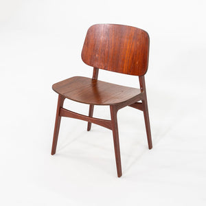 1950s Set of Six Borge Mogensen No. 155 Dining Chairs for Soborg Mobler in Teak