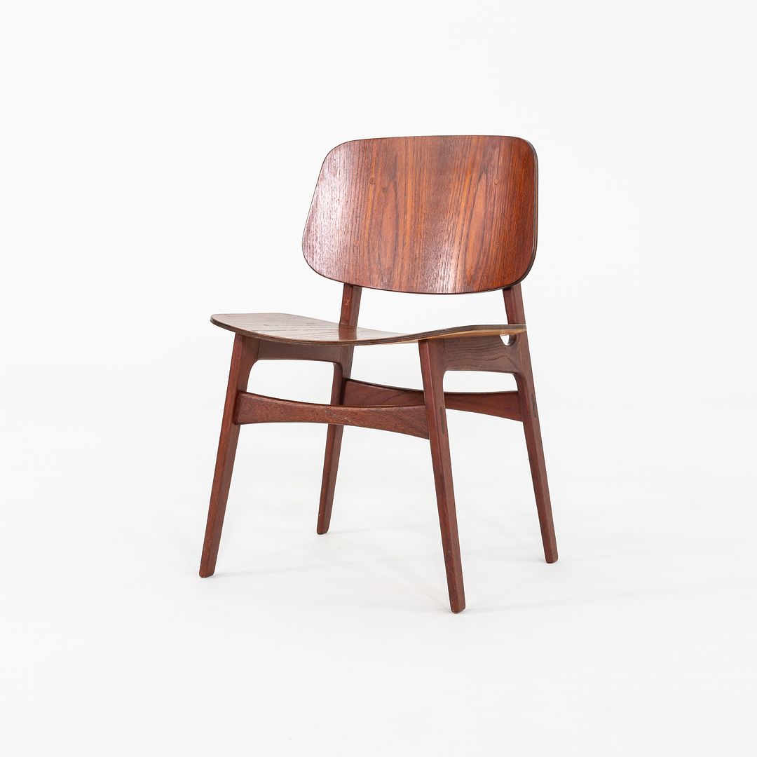 1950s Set of Six Borge Mogensen No. 155 Dining Chairs for Soborg Mobler in Teak