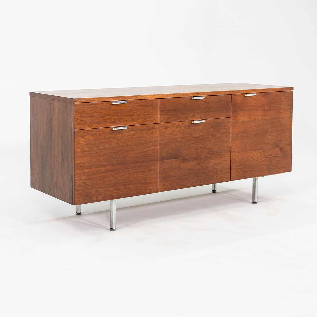 C. 1961 George Nelson for Herman Miller 55 inch Walnut Credenza Cabinet