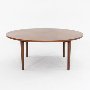 1960s Round American Modern Walnut Dining / Conference Table 72 inch