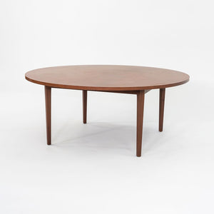 1960s Round American Modern Walnut Dining / Conference Table 72 inch