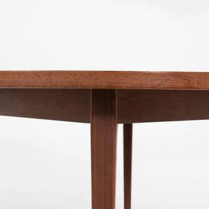 1960s Round American Modern Walnut Dining / Conference Table 72 inch