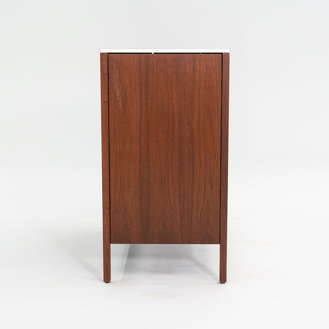 1960s Florence Knoll Four Drawer Walnut Dresser Cabinet with Laminate Top