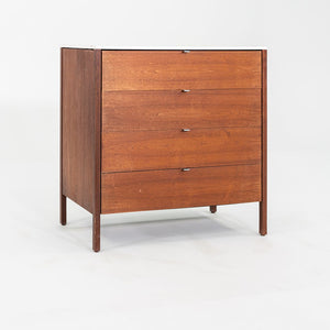 1960s Florence Knoll Four Drawer Walnut Dresser Cabinet with Laminate Top