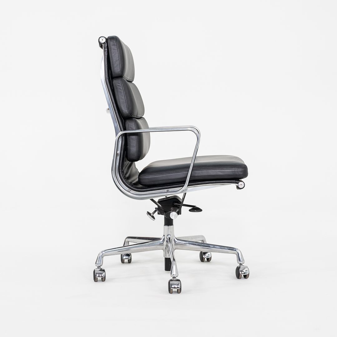 2019 Herman Miller Eames Soft Pad Executive Desk Chair in Black Leather with Pneumatic Base