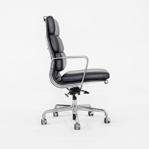 2019 Herman Miller Eames Soft Pad Executive Desk Chair in Black Leather with Pneumatic Base