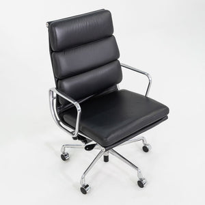 2019 Herman Miller Eames Soft Pad Executive Desk Chair in Black Leather with Pneumatic Base