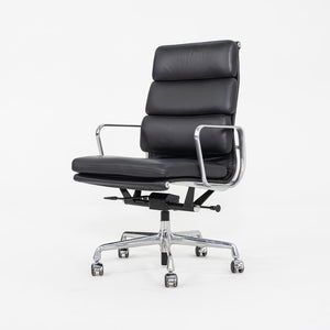 2019 Herman Miller Eames Soft Pad Executive Desk Chair in Black Leather with Pneumatic Base