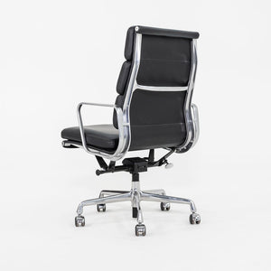 2019 Herman Miller Eames Soft Pad Executive Desk Chair in Black Leather with Pneumatic Base