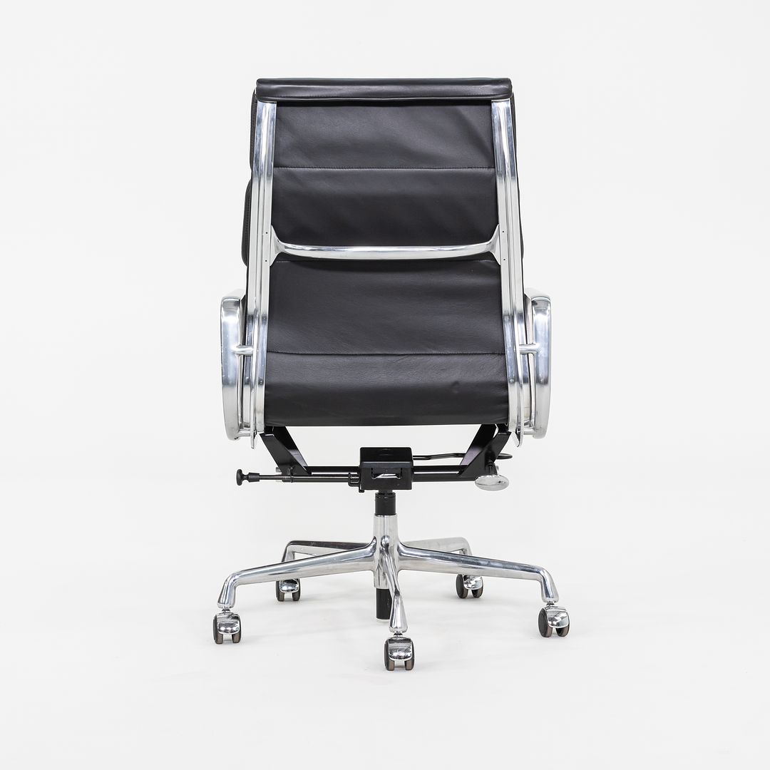 2019 Herman Miller Eames Soft Pad Executive Desk Chair in Black Leather with Pneumatic Base